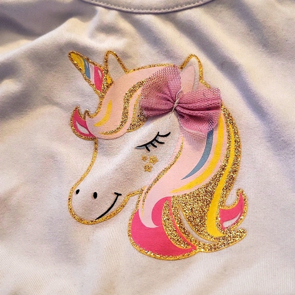 Unicorn dress with rainbow sheer bottom - Picture 3 of 6